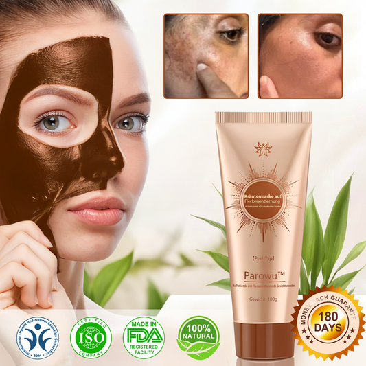 💟 Parowu™ Aufhellende und Fleckenentfernende Gesichtsmaske - Geeignet für Gesicht und Körper – 👩‍⚕️ Natürliche Inhaltsstoffe entfernen dauerhaft Altersflecken, Sommersprossen, Sonnenflecken und Leberflecken.
